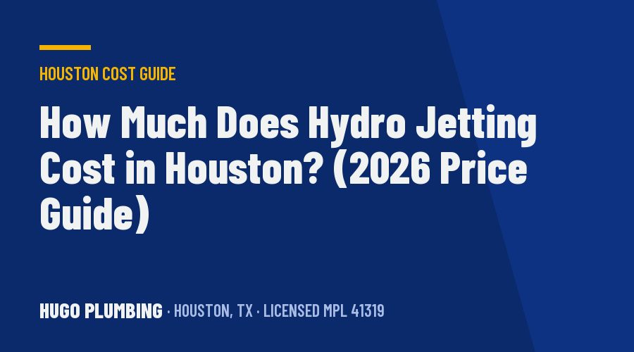 How Much Does Hydro Jetting Cost in Houston? (2026 Price Guide)