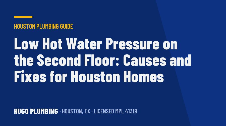 Low Hot Water Pressure on the Second Floor: Causes and Fixes for Houston Homes