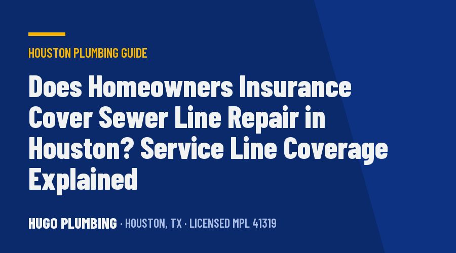 Does Homeowners Insurance Cover Sewer Line Repair in Houston? Service Line Coverage Explained