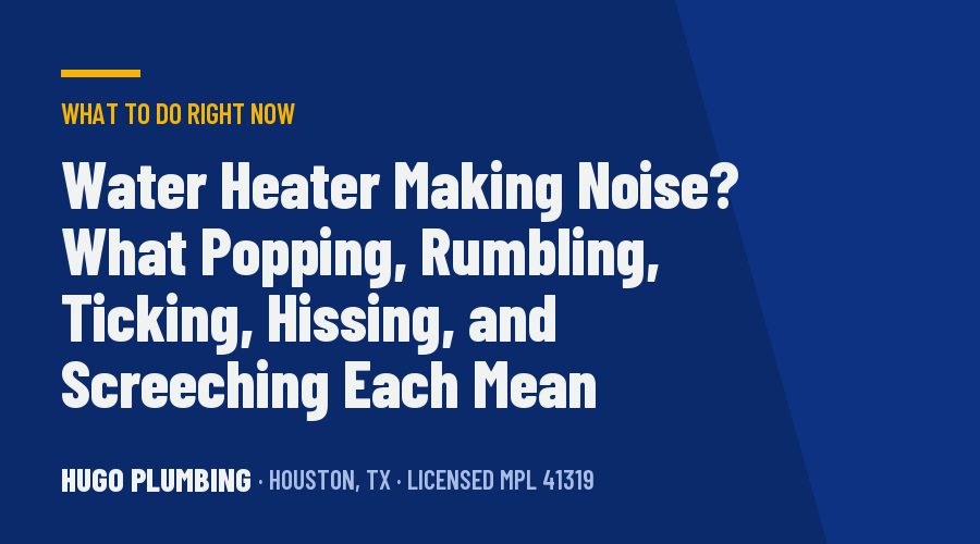 Water Heater Making Noise? What Popping, Rumbling, Ticking, Hissing, and Screeching Each Mean