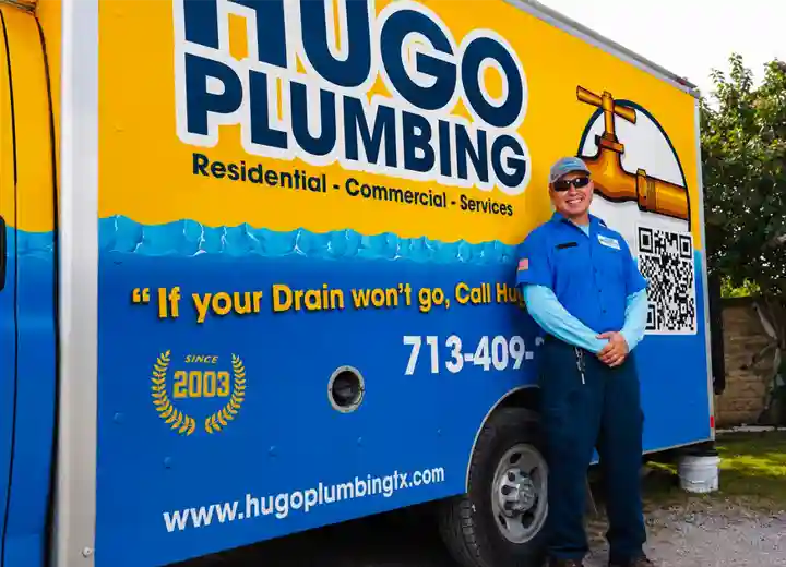 Hugo Plumbing technician providing professional plumbing service